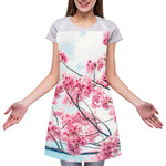 Pink Cherry Blossom Print Adjustable Apron