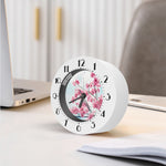 Pink Cherry Blossom Print Alarm Clock