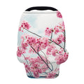 Pink Cherry Blossom Print Baby Seat Cover