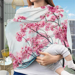 Pink Cherry Blossom Print Baby Seat Cover