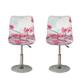 Pink Cherry Blossom Print Bar Stool Covers