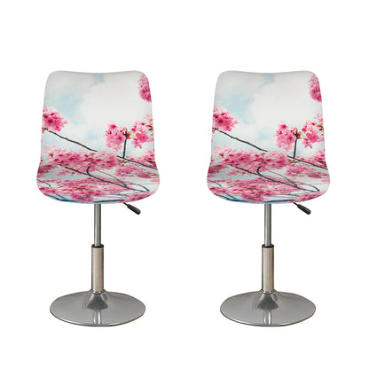 Pink Cherry Blossom Print Bar Stool Covers