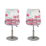 Pink Cherry Blossom Print Bar Stool Covers