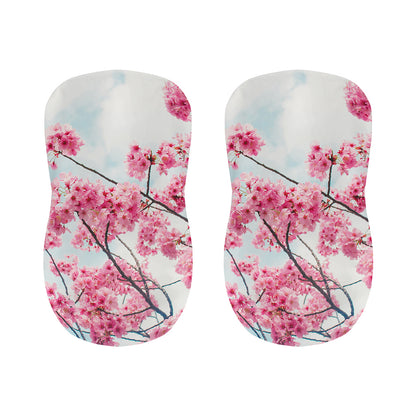 Pink Cherry Blossom Print Bar Stool Covers