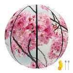 Pink Cherry Blossom Print Basketball