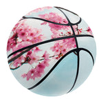 Pink Cherry Blossom Print Basketball