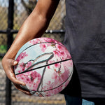 Pink Cherry Blossom Print Basketball