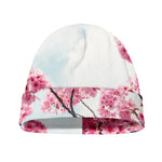 Pink Cherry Blossom Print Beanie