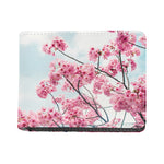 Pink Cherry Blossom Print Bifold Wallet