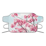 Pink Cherry Blossom Print Car Windshield Snow Cover