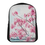 Pink Cherry Blossom Print Casual Backpack