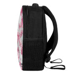 Pink Cherry Blossom Print Casual Backpack