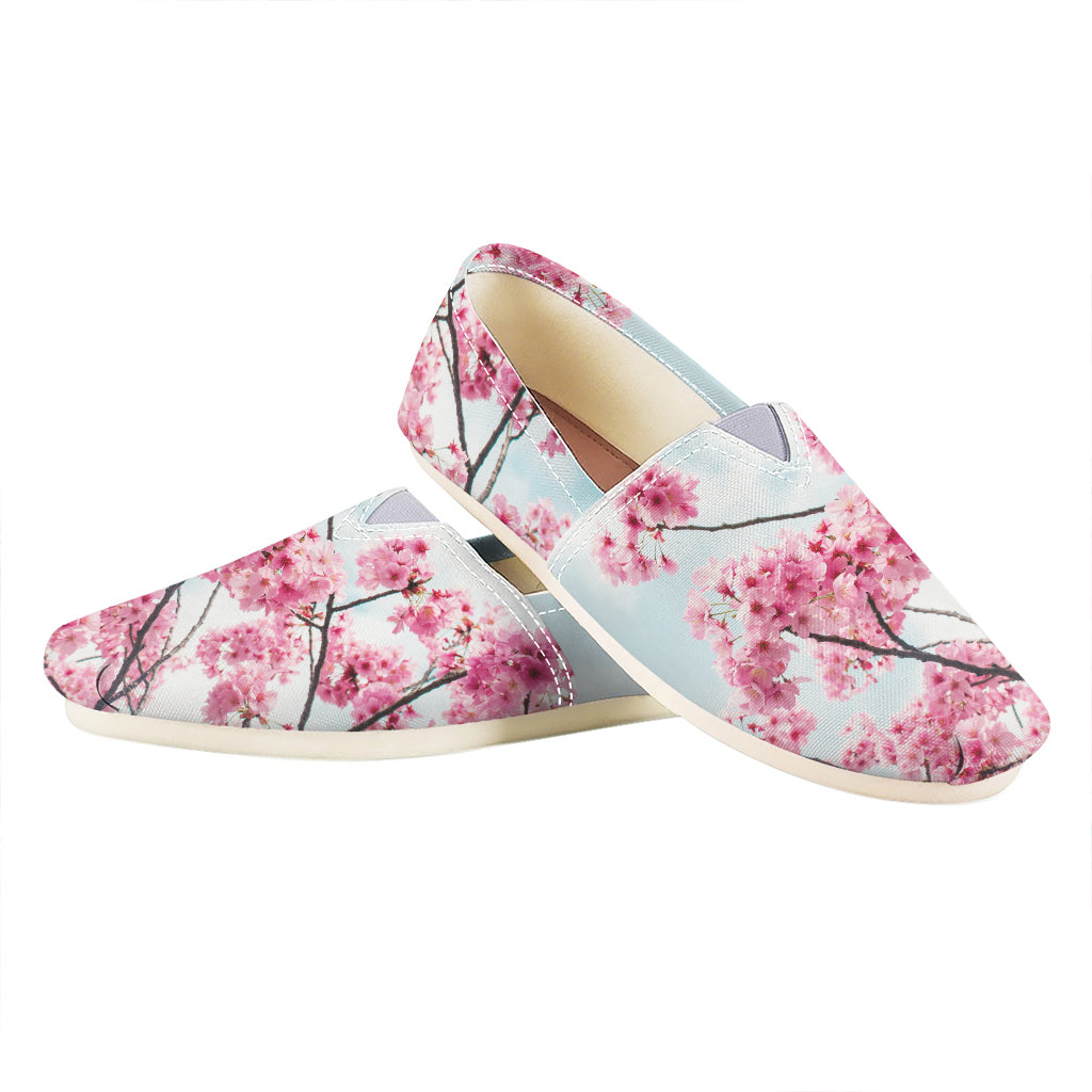 Pink Cherry Blossom Print Casual Shoes