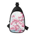 Pink Cherry Blossom Print Sling Bag