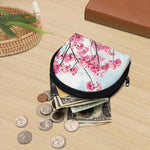 Pink Cherry Blossom Print Coin Purse
