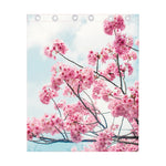 Pink Cherry Blossom Print Curtain