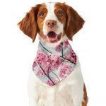 Pink Cherry Blossom Print Dog Bandana