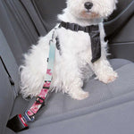 Pink Cherry Blossom Print Dog Seat Belt