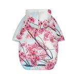 Pink Cherry Blossom Print Dog Zip Up Hoodie