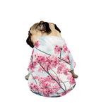 Pink Cherry Blossom Print Dog Zip Up Jacket