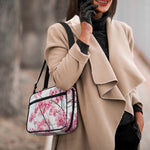Pink Cherry Blossom Print Double Strap Bible Bag
