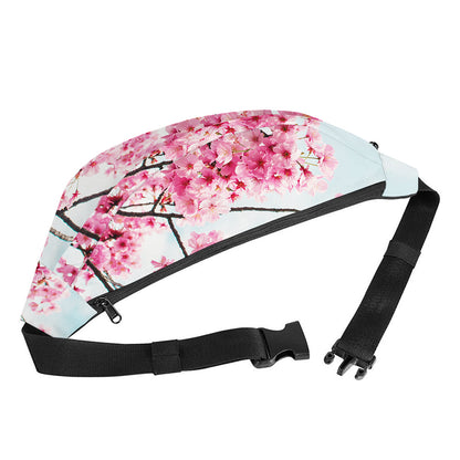 Pink Cherry Blossom Print Fanny Pack