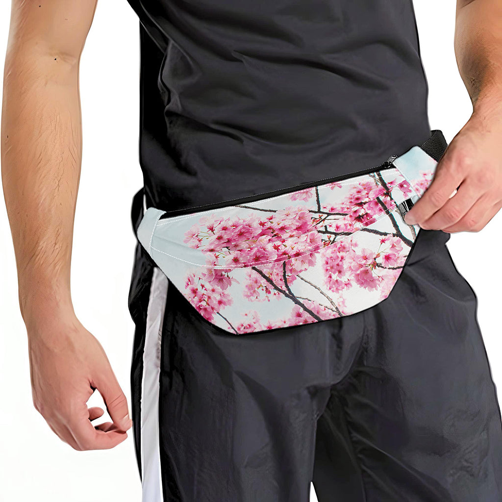 Pink Cherry Blossom Print Fanny Pack