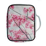 Pink Cherry Blossom Print Front Pocket Bible Bag