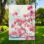 Pink Cherry Blossom Print Garden Flag
