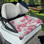Pink Cherry Blossom Print Golf Cart Seat Cover