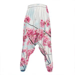 Pink Cherry Blossom Print Hammer Pants