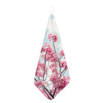 Pink Cherry Blossom Print Hand Towel