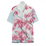Pink Cherry Blossom Print Hawaiian Shirt