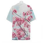 Pink Cherry Blossom Print Hawaiian Shirt