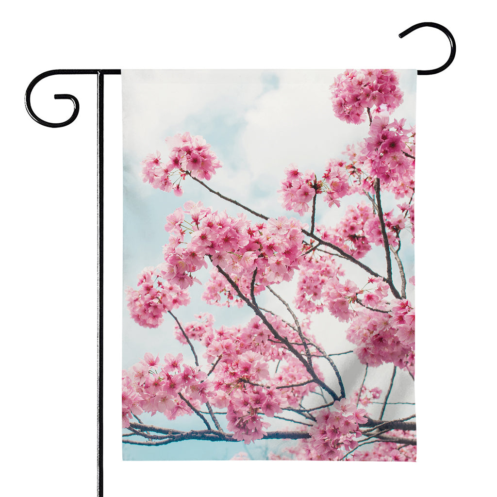 Pink Cherry Blossom Print House Flag