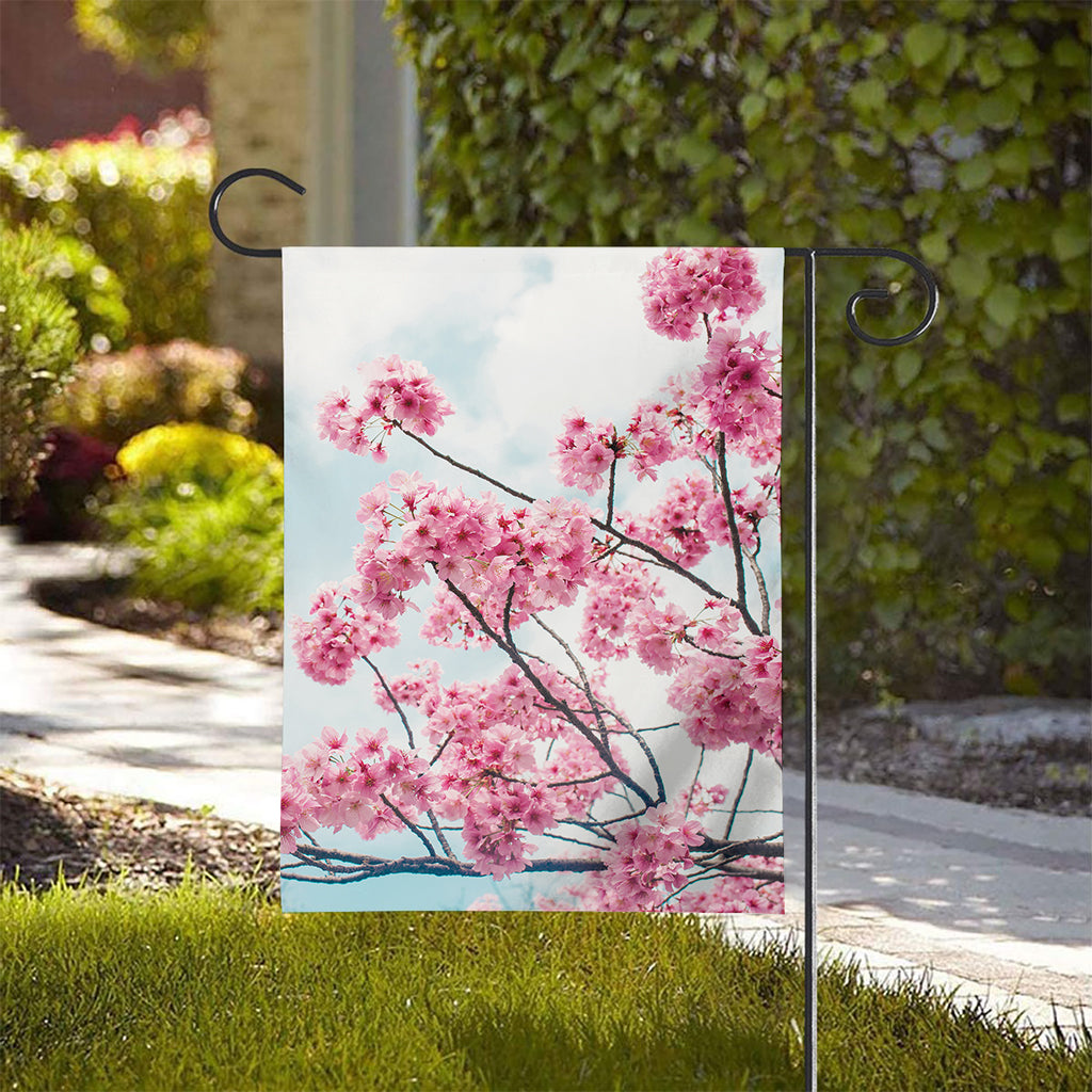 Pink Cherry Blossom Print House Flag