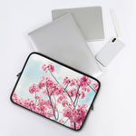 Pink Cherry Blossom Print Laptop Sleeve