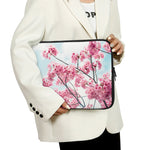 Pink Cherry Blossom Print Laptop Sleeve