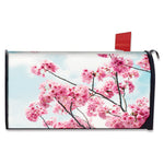 Pink Cherry Blossom Print Mailbox Cover