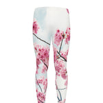 Pink Cherry Blossom Print Men's leggings
