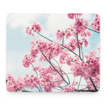 Pink Cherry Blossom Print Mouse Pad