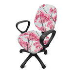 Pink Cherry Blossom Print Office Chair Cover
