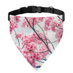 Pink Cherry Blossom Print Over The Collar Dog Bandana