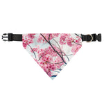 Pink Cherry Blossom Print Over The Collar Dog Bandana