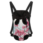 Pink Cherry Blossom Print Pet Carrier Backpack
