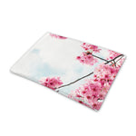 Pink Cherry Blossom Print Pet Cooling Mat Cover