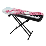 Pink Cherry Blossom Print Piano Keyboard Cover
