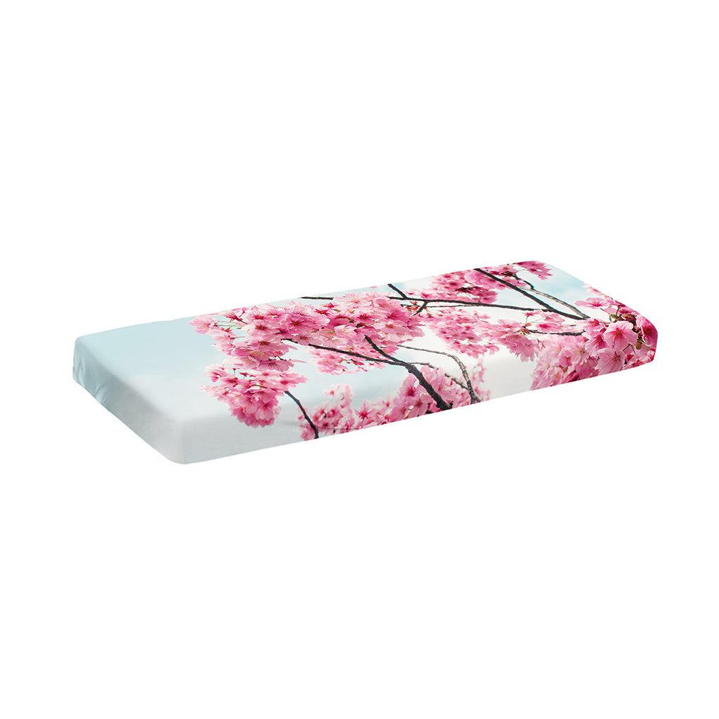 Pink Cherry Blossom Print Piano Keyboard Cover