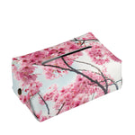 Pink Cherry Blossom Print Rectangle Tissue Box Cover