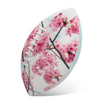 Pink Cherry Blossom Print Rugby Ball